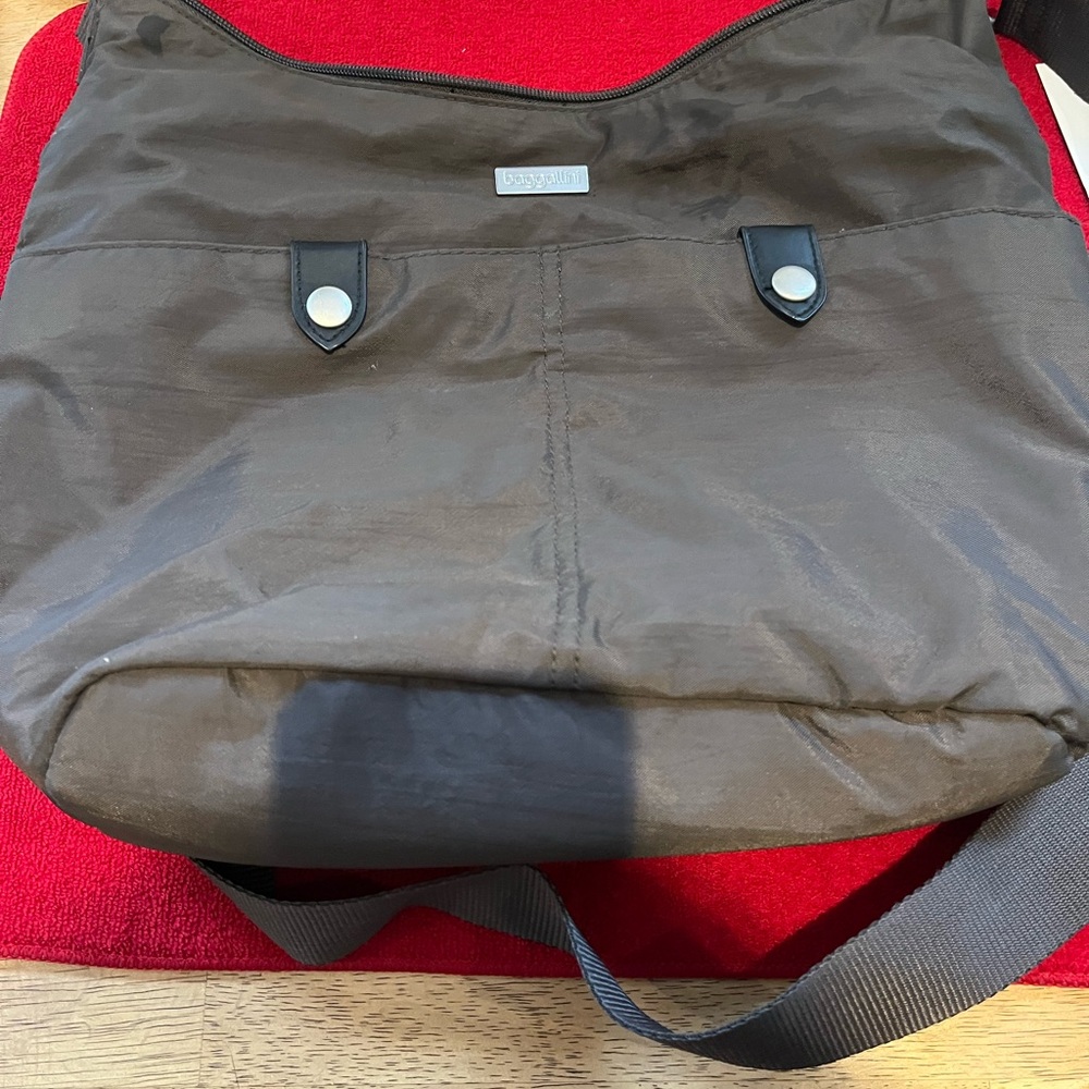 Dark Brown Bag with Black Accents